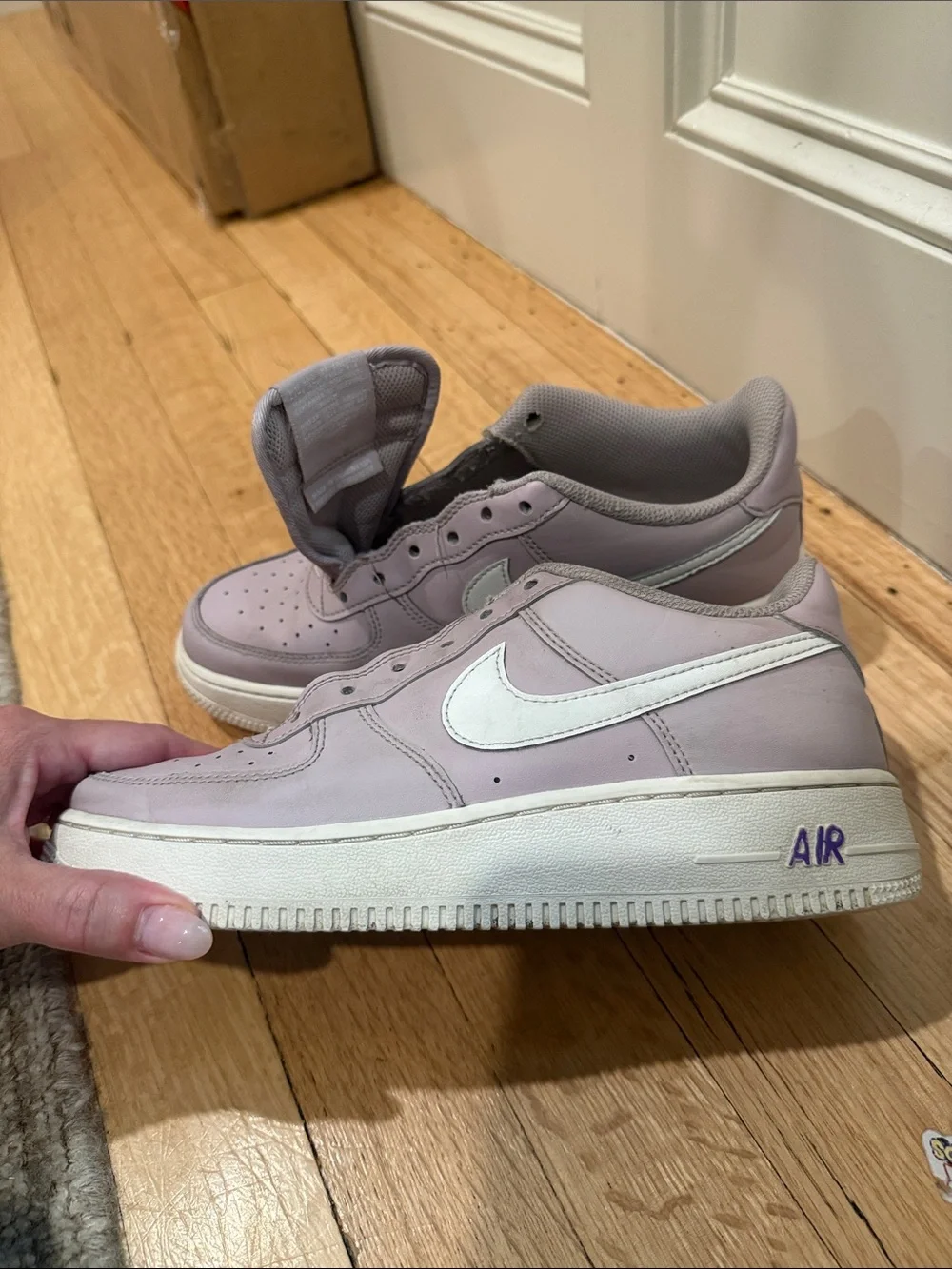 Nike Kids' Air Force 1 Lavender Low-Top Sneakers Platinum Violet